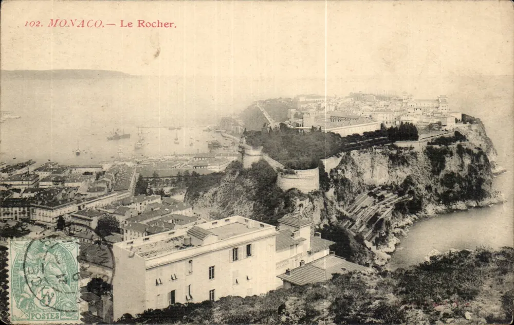 Monaco — Der Felsen — Verlag Postes - Vorderseite