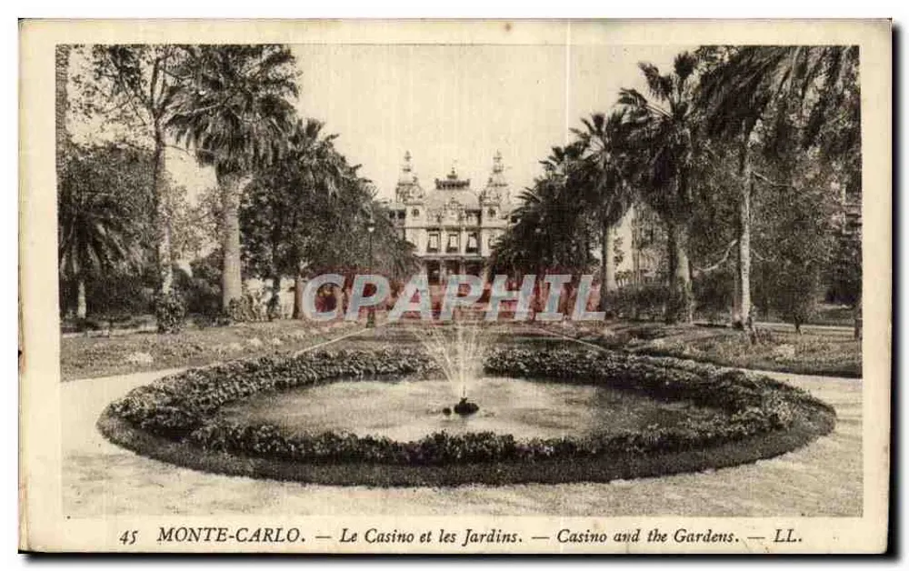 Monte-Carlo — Das Casino und die Gärten — LL. - Vorderseite
