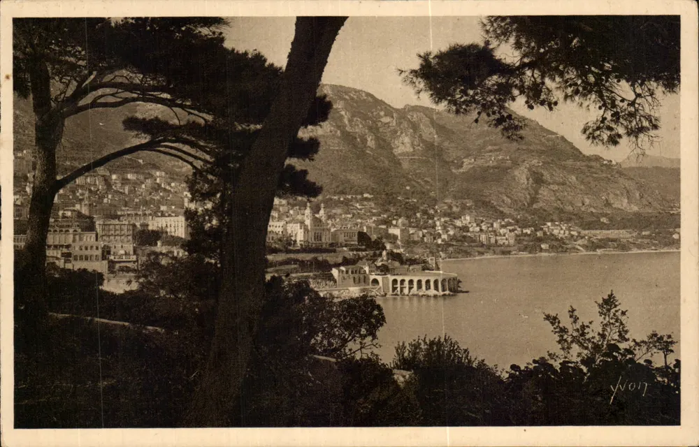 Monte-Carlo — Vista geral tirada de Mônaco — Les Éditions d'Art 'MON' - Frente