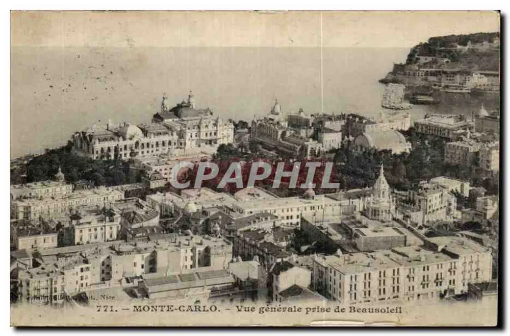 Monte-Carlo — Allgemeiner Blick von Beausoleil — Verleger Giletta, Nice, Nr. 771 - Vorderseite