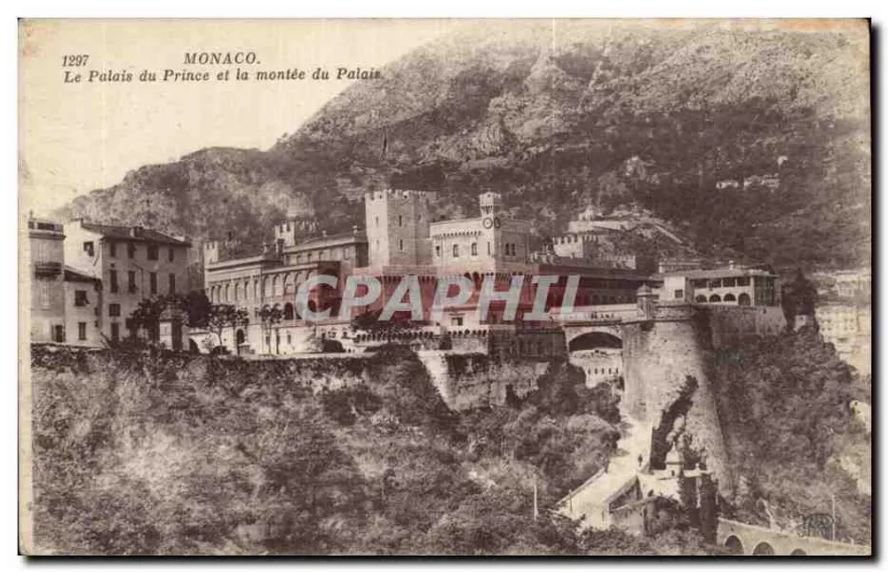 Monaco — Das Palast des Prinzen und die Palaststufen — Verlag Phot. Neutreben & Cie, 1297 - Vorderseite