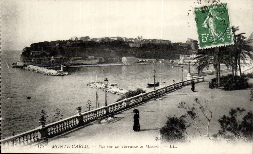 Monte-Carlo — Ansicht der Terrassen und Monaco — LL. — Nr. 117 - Vorderseite