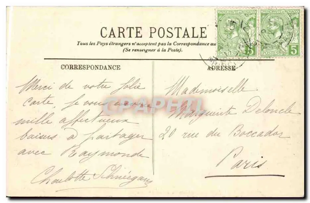Monaco — Ein Stück des alten Monaco — LL. n°240 - Rückseite