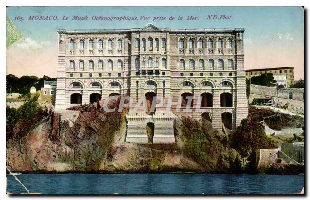 Monaco. Das Ozeanographische Museum. Ansicht vom Meer. ND.Photo. - Vorderseite