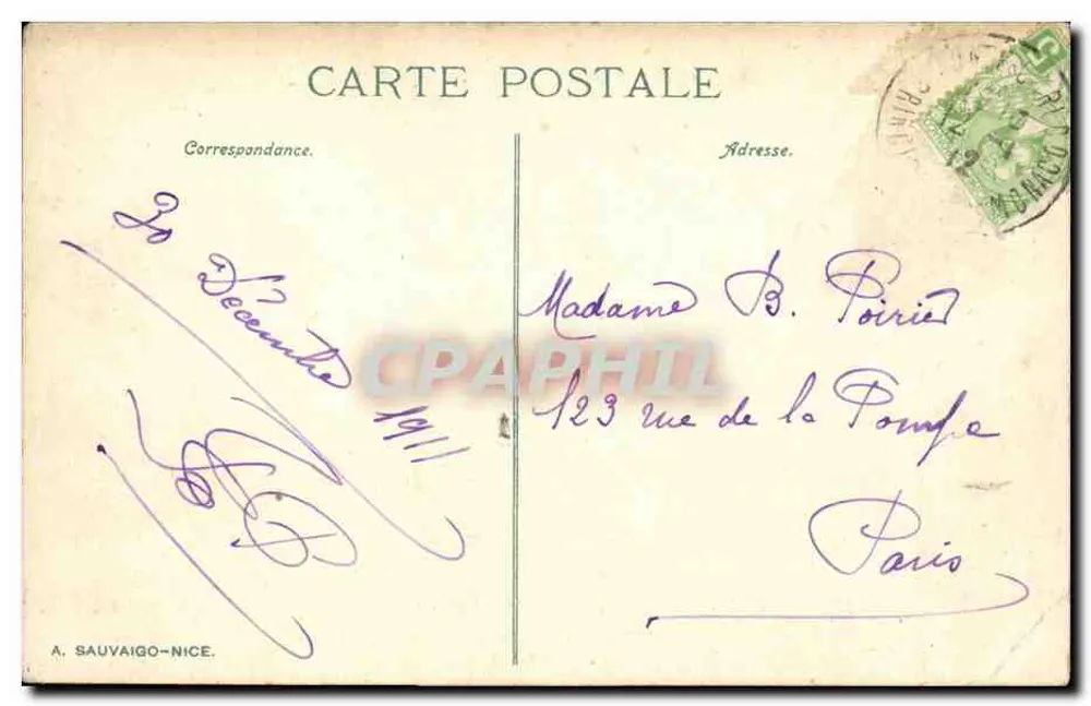 Monaco. Das Ozeanographische Museum. Ansicht vom Meer. ND.Photo. - Rückseite