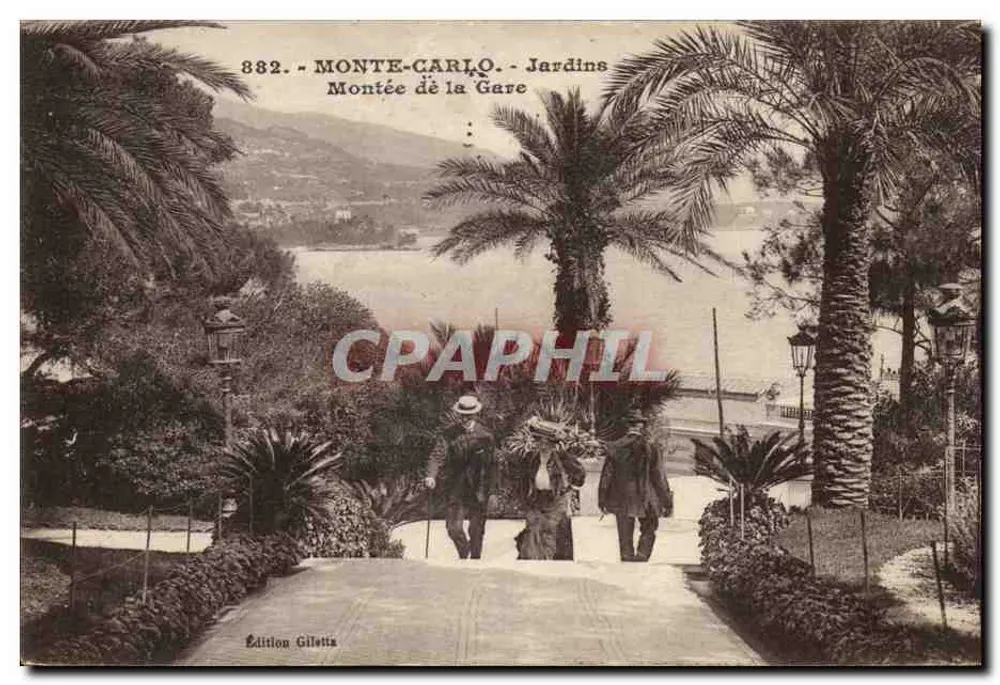 Monte-Carlo - Gärten - Montée de la Gare — Edition Gilletta, Nr. 882 - Vorderseite