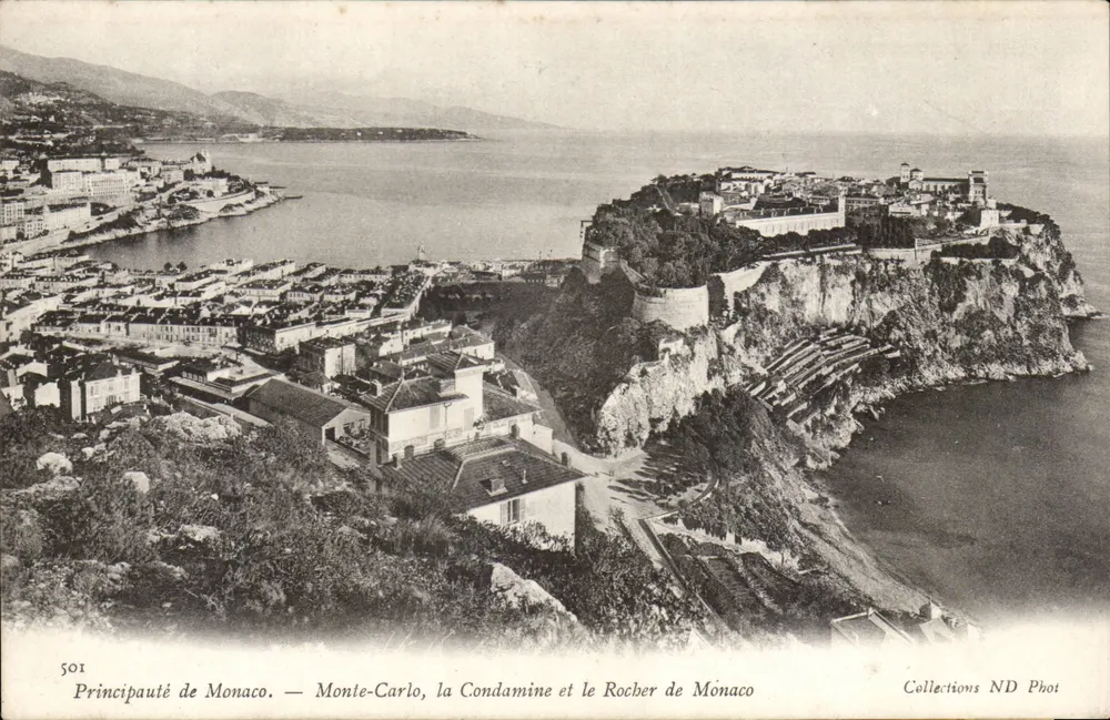 Principado de Mônaco — Monte-Carlo, a Condamine e o Rocher de Mônaco — Coleções ND Phot - Frente