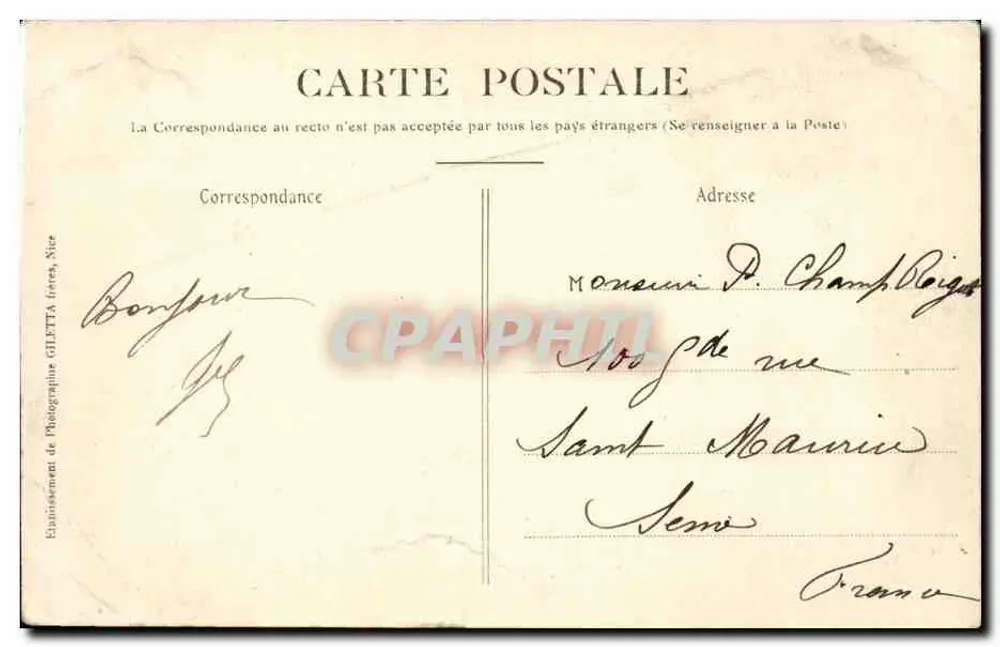 MONTE-CARLO - Allgemeine Ansicht - Yacht "Princesse-Alice" — Künstlerische Sammlung, Giletta-Ausgabe, n°718 - Rückseite