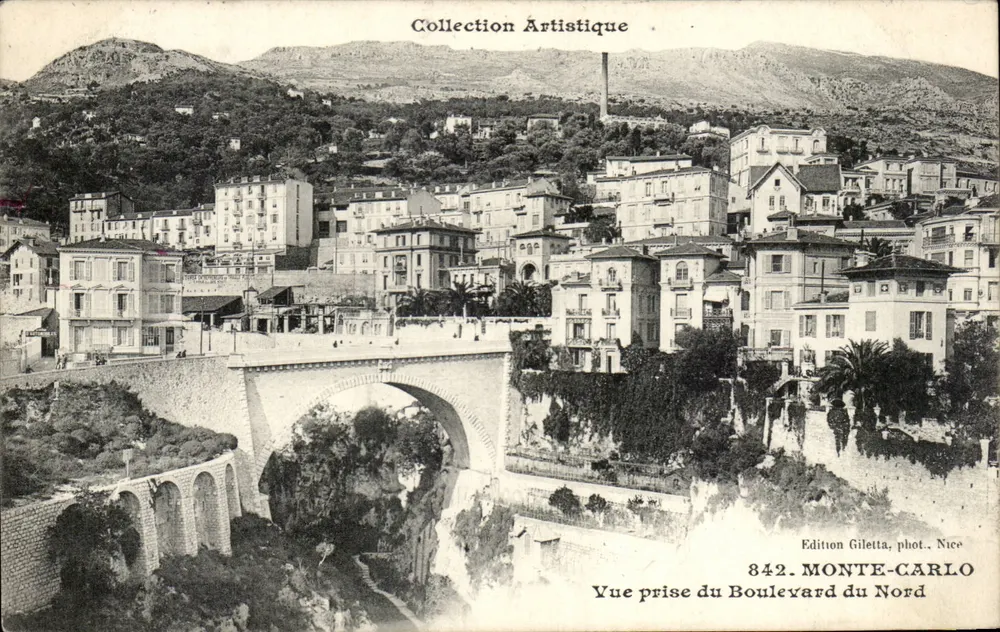 Ansicht vom Boulevard du Nord — Monte-Carlo — Edition Giletta, Nice, n° 842 - Vorderseite