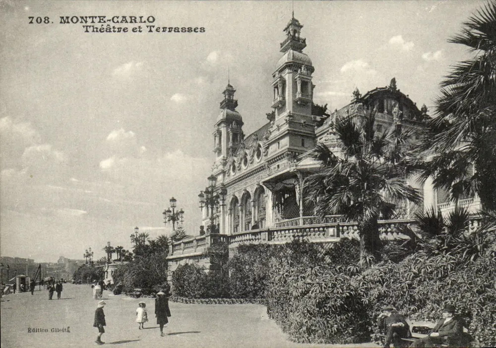 Monte-Carlo — Theater und Terrassen — Edition Giletta - Vorderseite