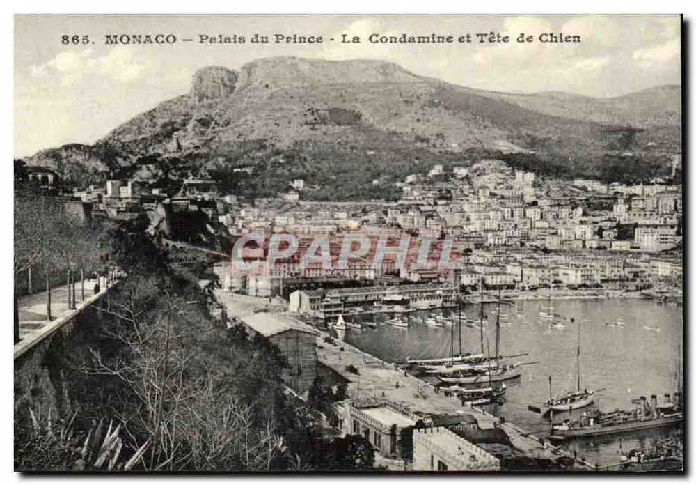 Monaco — Palast des Prinzen — La Condamine und Tête de Chien - Vorderseite