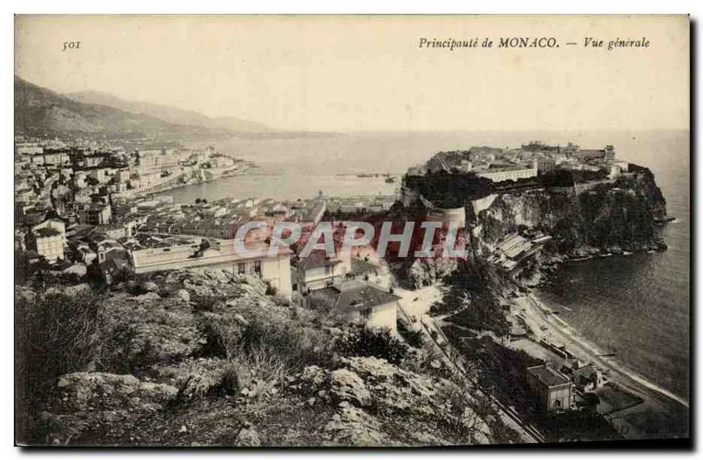 Principat MONACO — Ogólny widok — wydawca nieznany, nr serii 501 - Awers