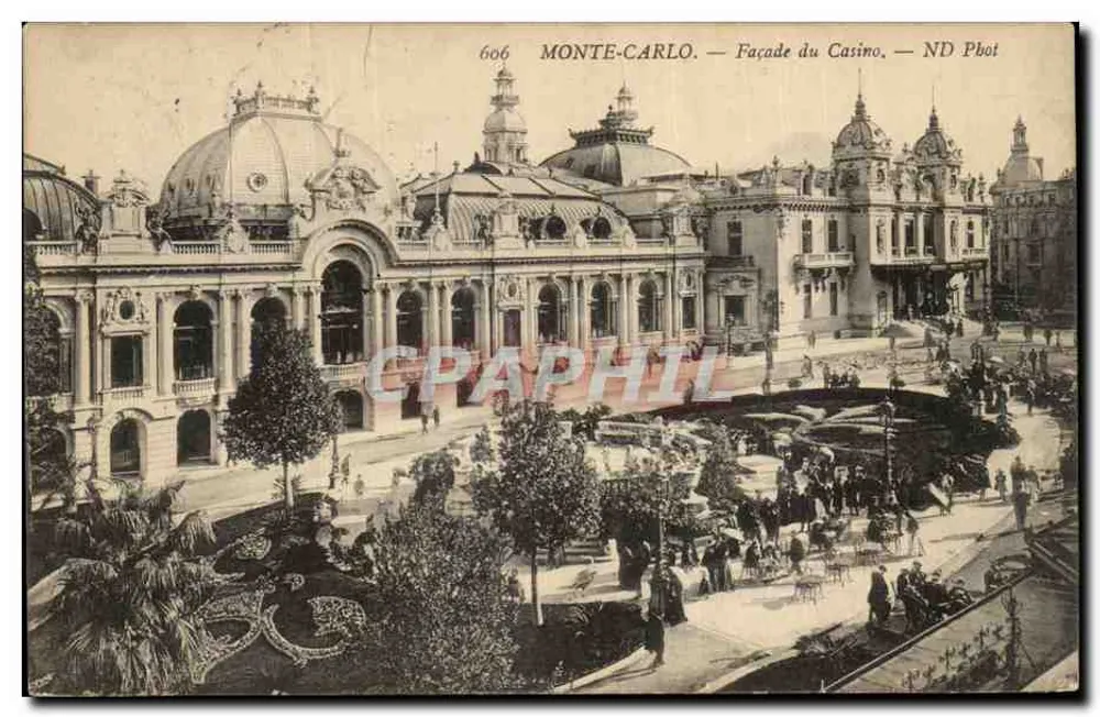 Monte-Carlo — Fachada do Cassino — ND Fot - Frente