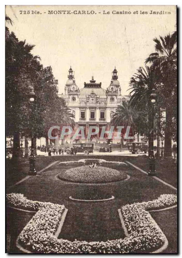 Monte-Carlo - Das Casino und die Gärten — 725 bis - Vorderseite
