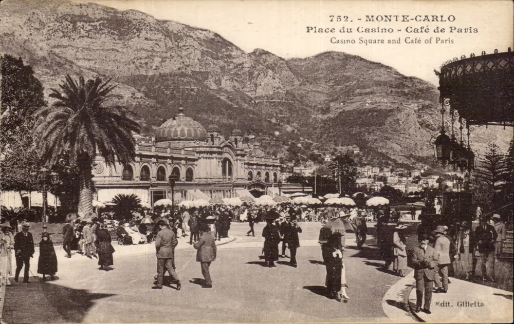 Monte-Carlo — Place du Casino und Café de Paris — Edit. Gilletta n°752 - Vorderseite