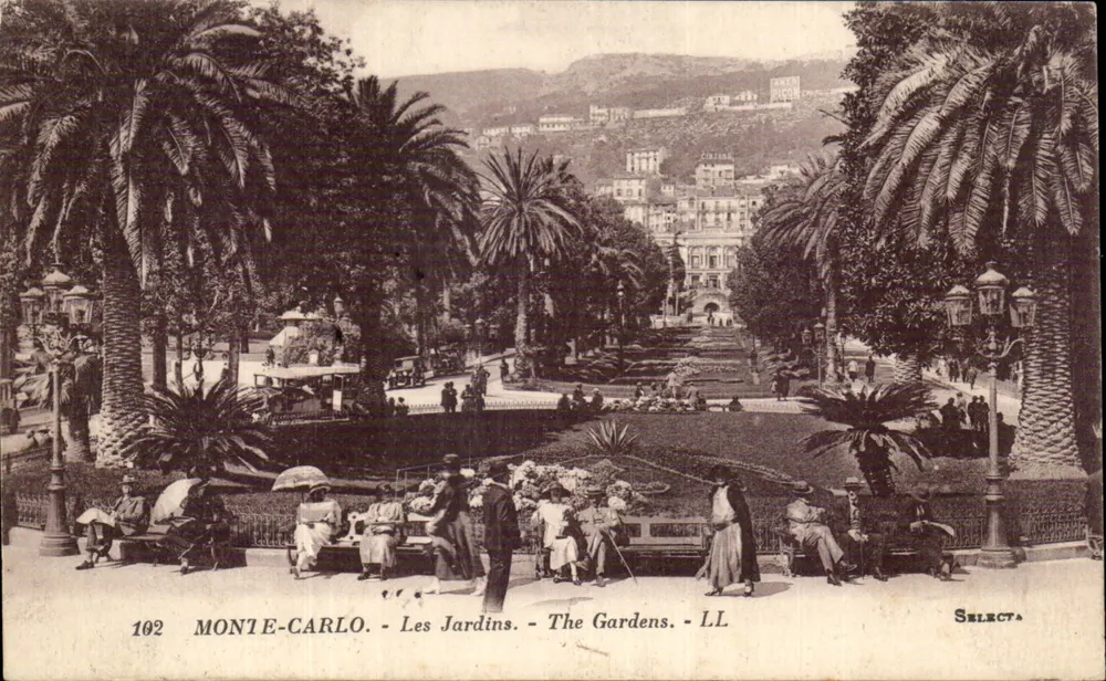 Monte-Carlo — Os Jardins — The Gardens — Selecta, n°102 - Frente