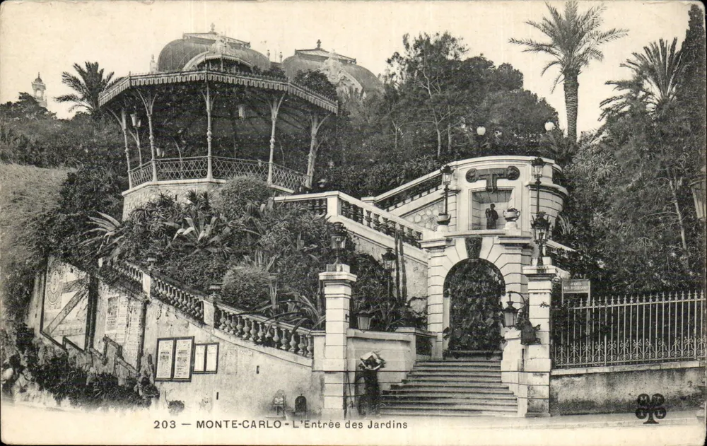Monte-Carlo — A Entrada dos Jardins — Editor não identificado, n° 203 - Frente