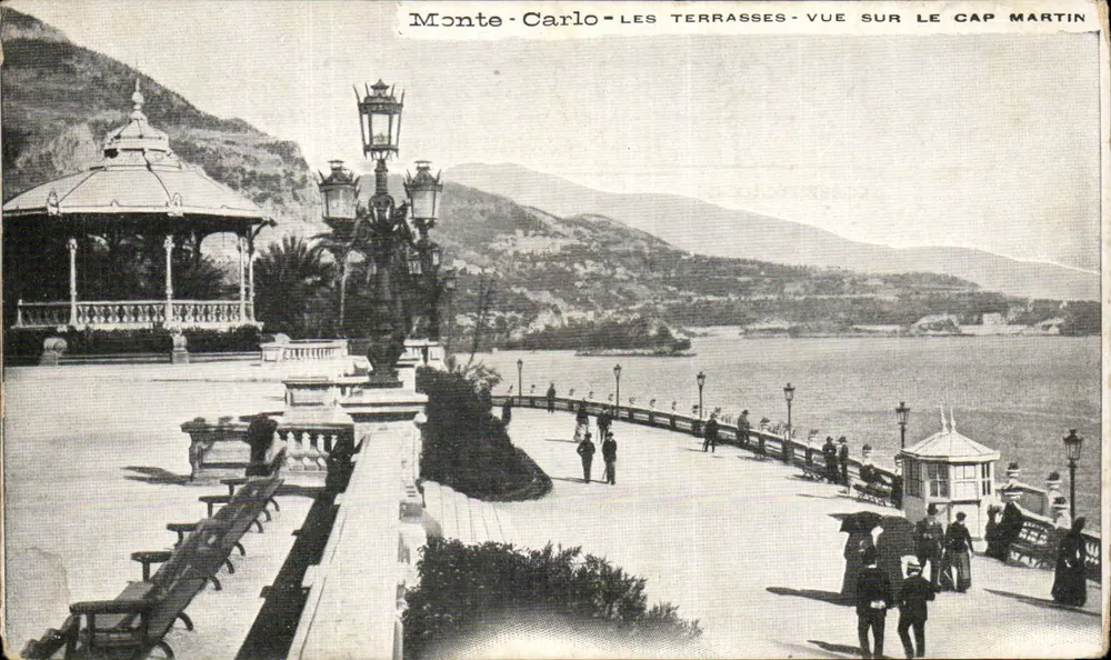 Monte-Carlo - Die Terrassen - Blick auf den Cap Martin - Vorderseite
