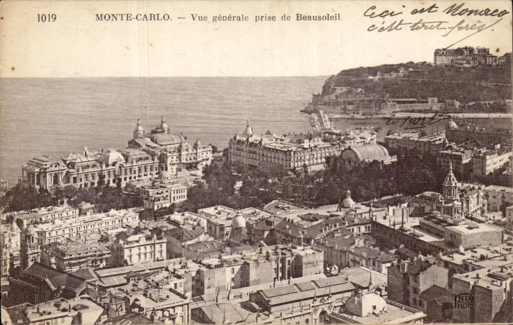 Monte-Carlo — Allgemeine Ansicht von Beausoleil — Verleger JND Phot. - Vorderseite