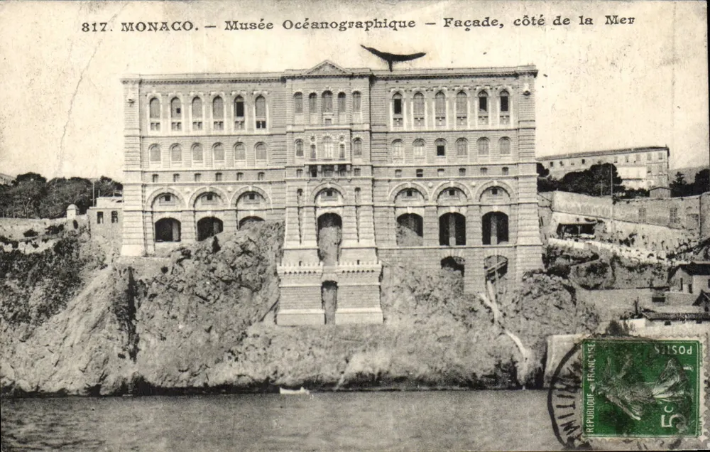 Monaco — Musée Océanographique — Façade, côté de la Mer — Éditeur : Bilettà, Nice - Frente