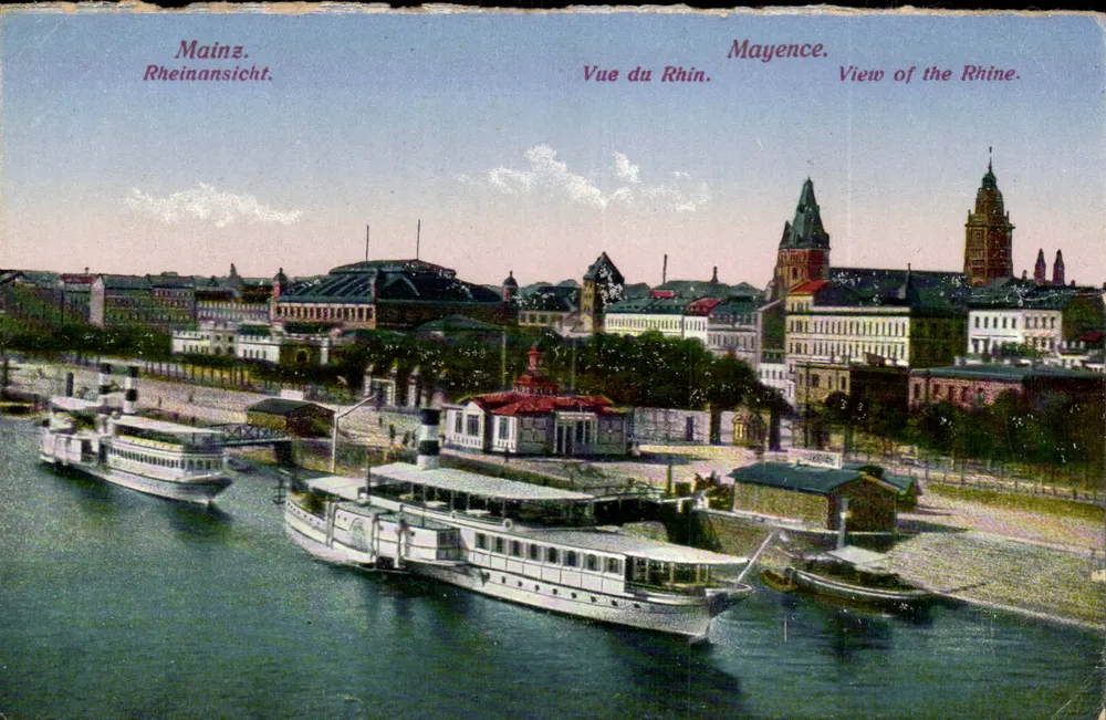 Mainz — Widok na Rynie — wydawca nieznany, numer seryjny nieczytelny - Awers