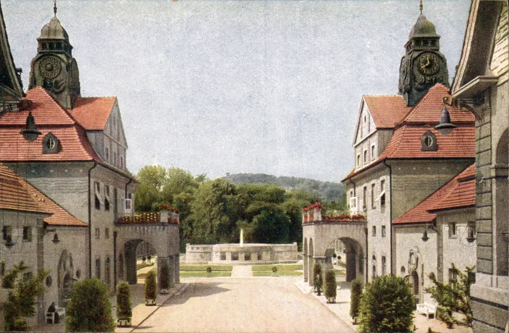 Bad-Nauheim — Grandes fuentes y baños — C. Alvern, n° 503 - Anverso