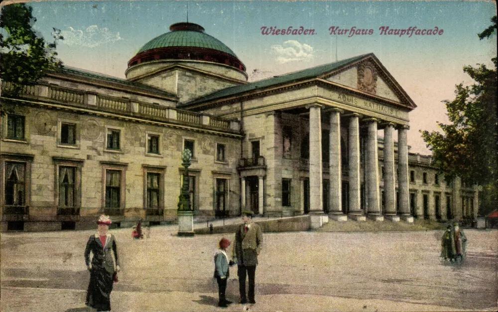 Wiesbaden. Fachada principal do Kurhaus — n° de série 109 - Frente