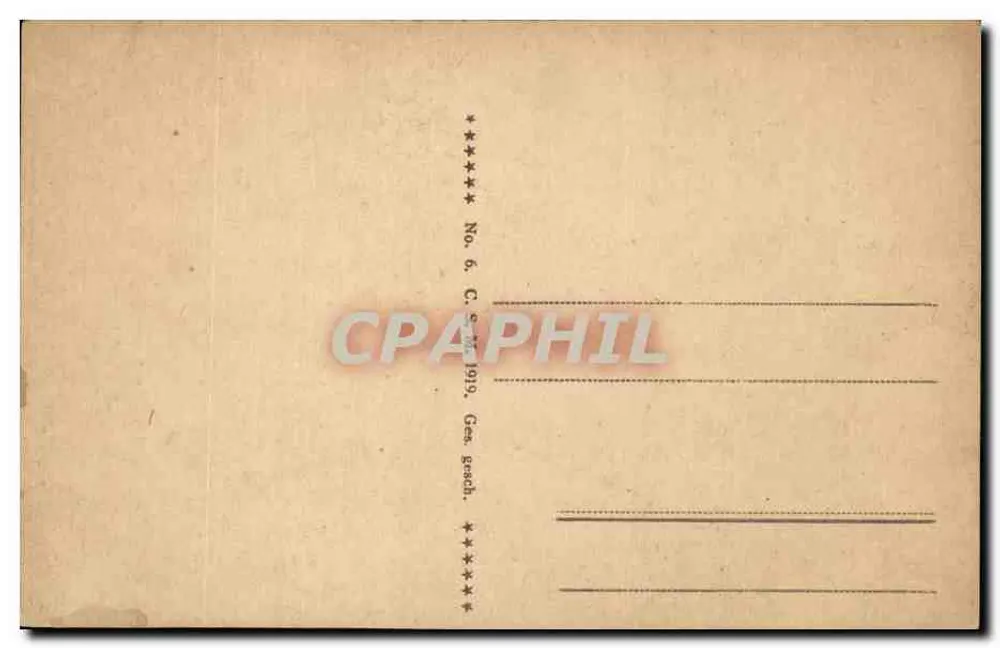 Mainz. Kaiserbrücke — Ponte metálica e torre histórica — No. 6, série C. S. 1919 - Verso