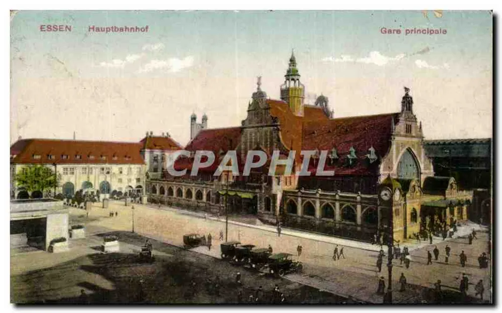 Essen - Estação Principal — Gare principale — Verlag Gebriider Moonen, Essen - Frente