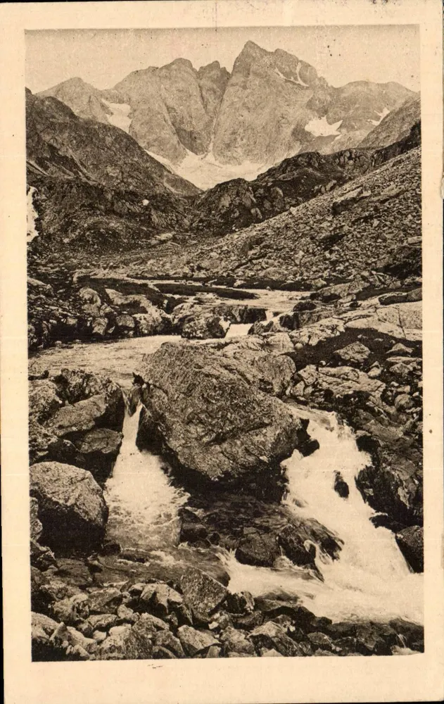 कॉटेरेट्स — पहाड़ों और नदी का दृश्य — कला संस्करण वास्कुइन, संख्या 16 - आगे