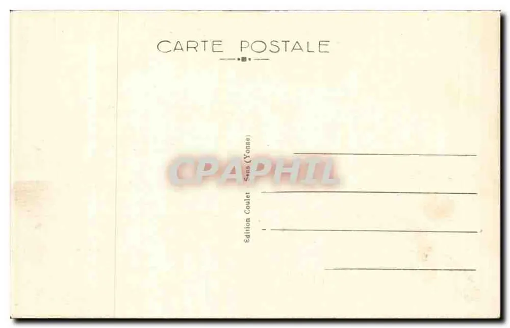 SENS (Yonne) — O Hotel de Ville — Edição Coullet - Verso
