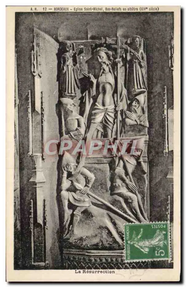 Bordeaux — Igreja de São Miguel, Bas-Reliefs em alabastro (século XIV) — A.H. 12 - Frente