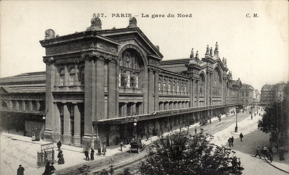 Paris — A estação do Norte — C. M. — n° 557 - Frente