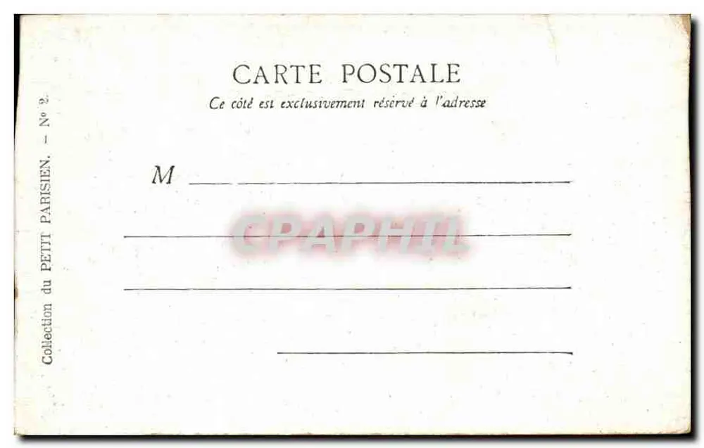 Paris — Grand Palais, Haupteingang (Champs-Élysées) — Collection du Petit Parisien, N° 2 - Rückseite