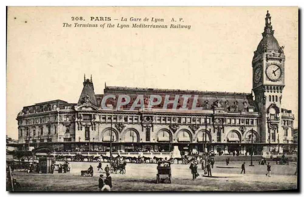 Paris — A Estação de Lyon — A.P. 208 - Frente