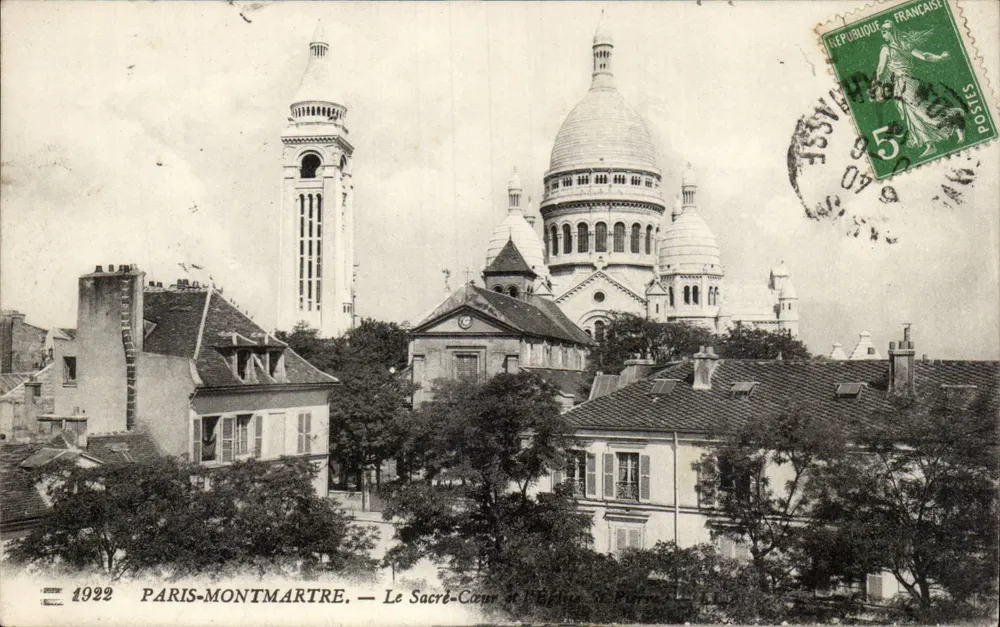 PARIS-MONTMARTRE — Das Heilige Herz und die Kirche St. Peter — Verlag nicht sichtbar - Vorderseite