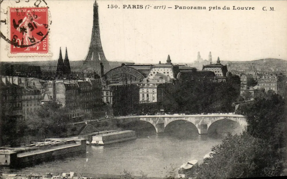 Paris (7e arrt) — Panorama tirado do Louvre — C.M. — n°150 - Frente