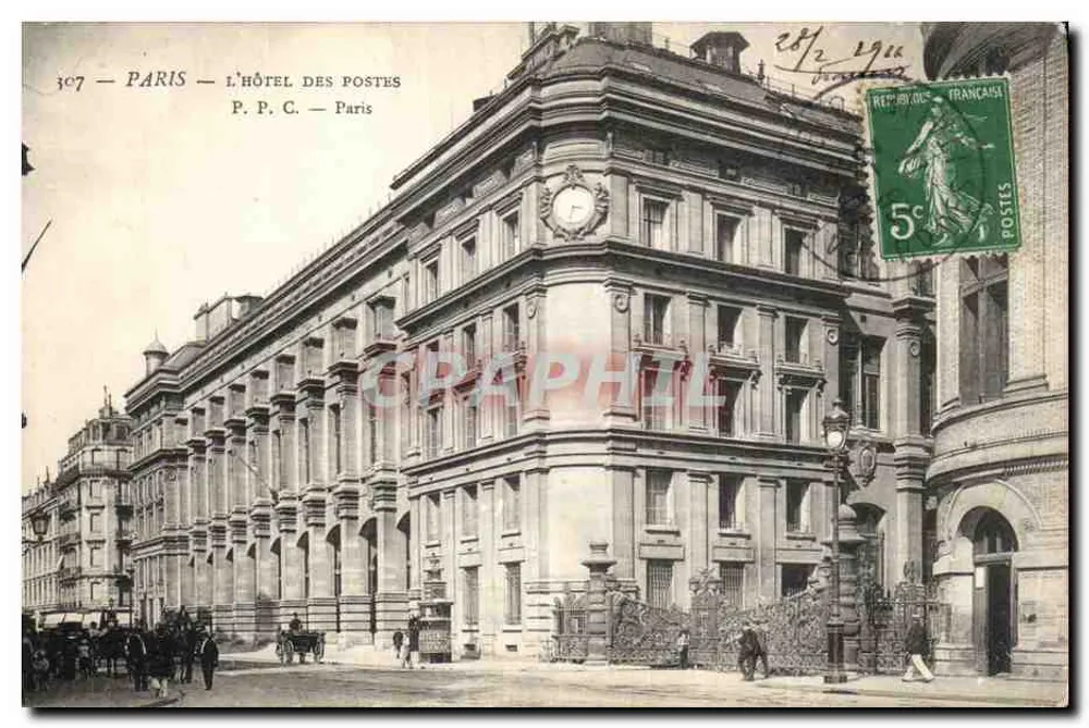 Paris — O Hotel das Correios — P. P. C. — Paris - Frente