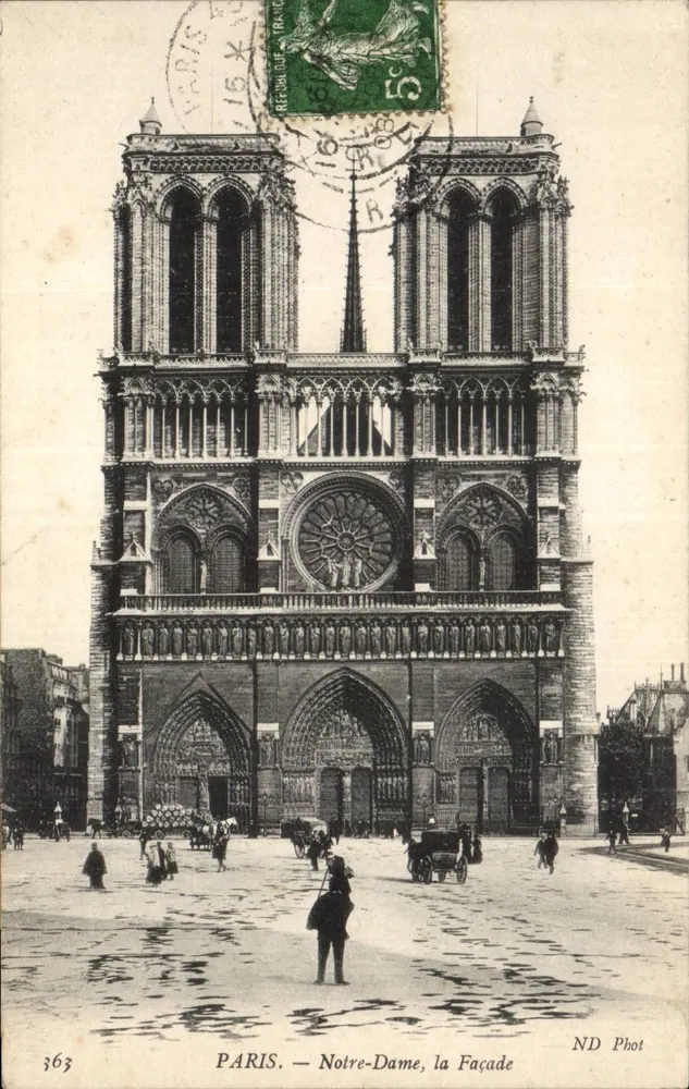 PARIS — Notre-Dame, a Fachada — ND Phot, n° 363 - Frente