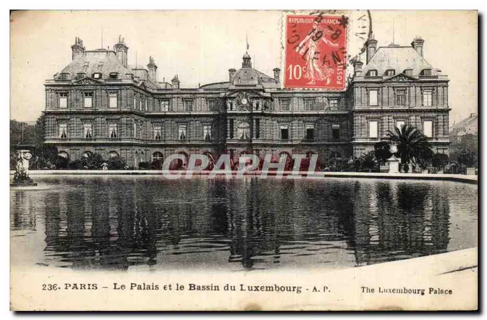 PARIS – Das Palast und der Bassin des Luxembourg – A.P. - Vorderseite