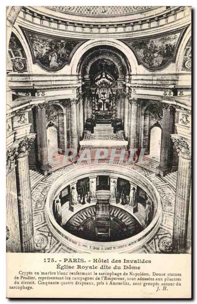 Hôtel des Invalides — Igreja Real chamada do Dôme — Cripta de Napoleão - Frente