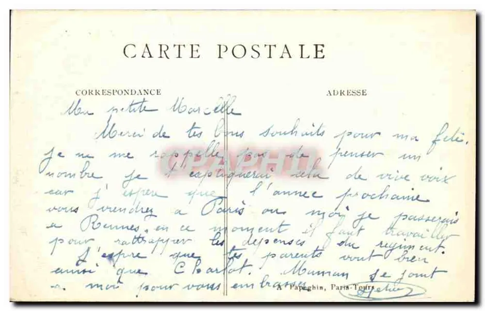 Paris – Panorama über die Seine in Richtung Notre-Dame und Palais de Justice — A.P. n°43 - Rückseite