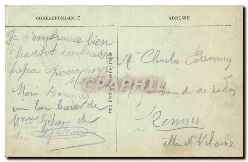 Paris - Montmartre - Basilique du Sacré-Cœur — Verlag Abeille, n° 162 - Rückseite
