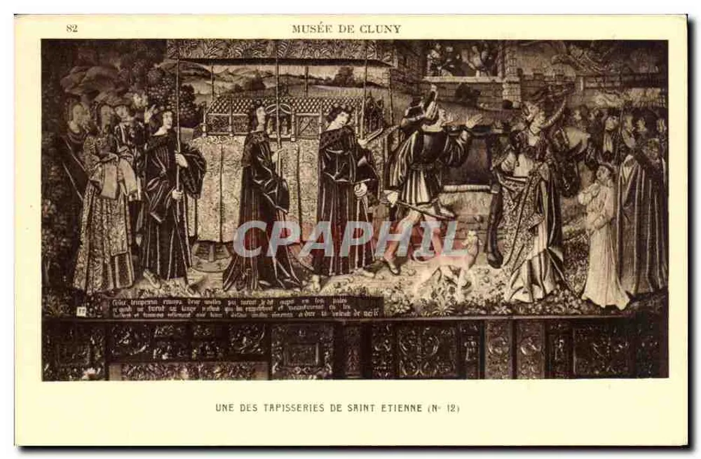 Musée de Cluny — Eine der Teppiche von Saint Etienne (Nr. 12) — Braun & Cie, Paris - Vorderseite