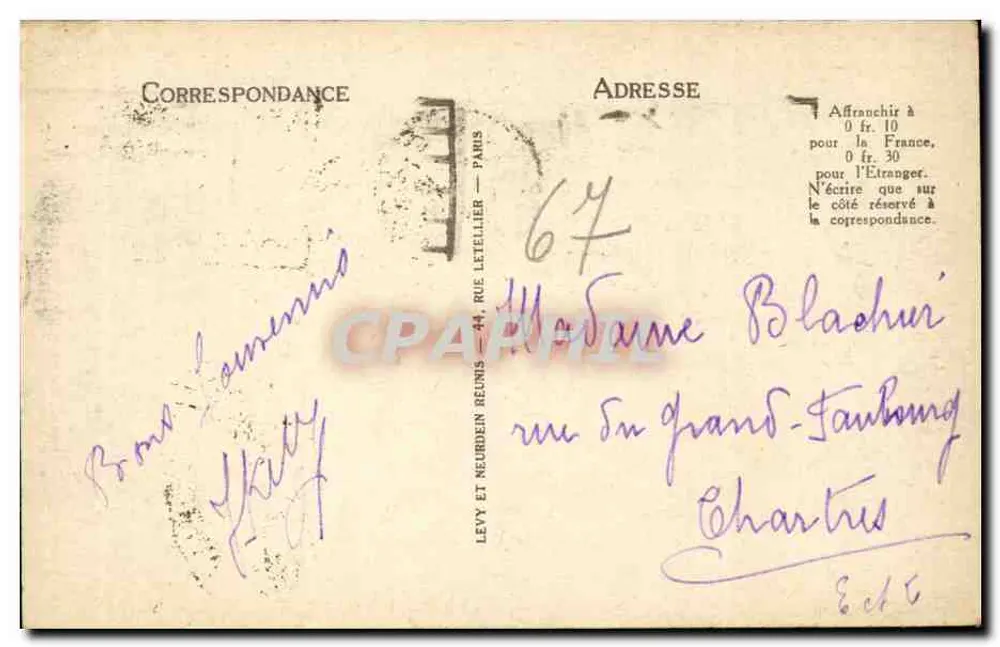 PARIS - A Cidade da Corte - LL - 119 - Verso