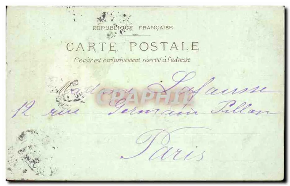 Paris, die rue du Temple und die place de la République — Verlag Paris, 8 — Seriennummer nicht sichtbar - Rückseite