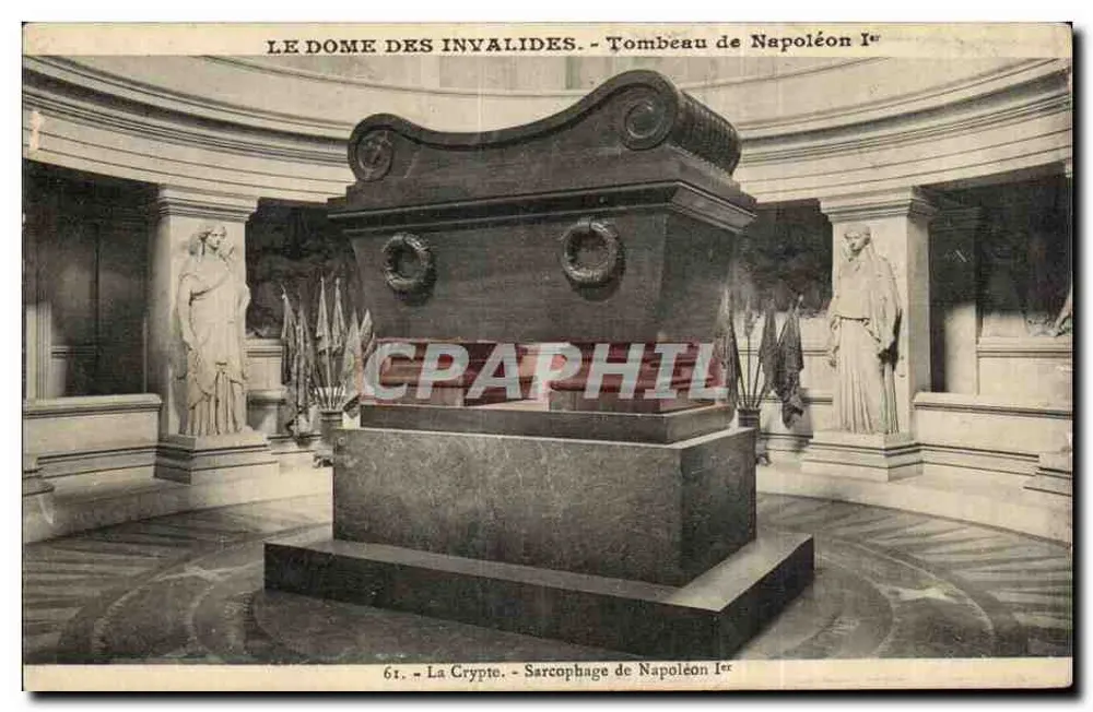 Der Dôme der Invaliden — Grabmal von Napoleon I — Sarg von Napoleon I — Verleger: La Crypte, n° 61 - Vorderseite
