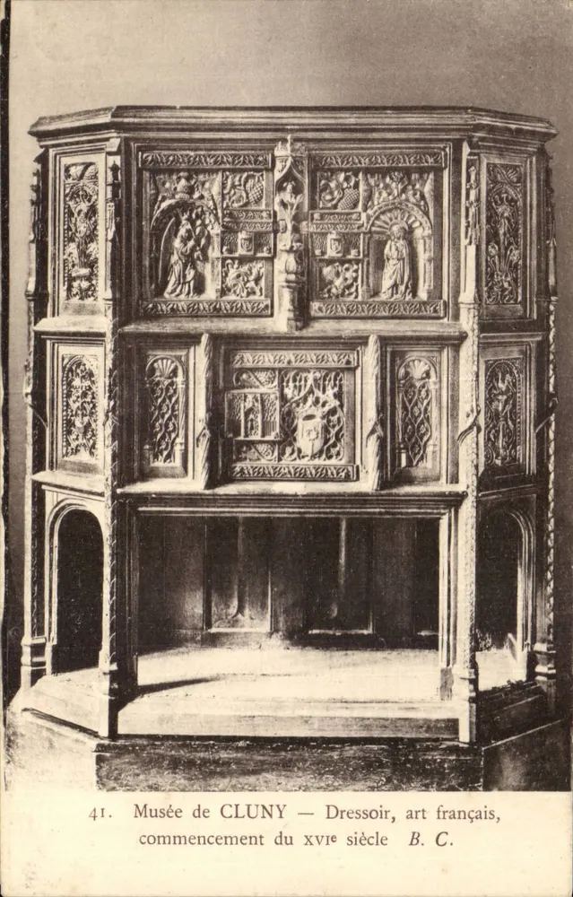 Museu de Cluny — Dressoir francês, arte francesa, início do século XVI - Frente