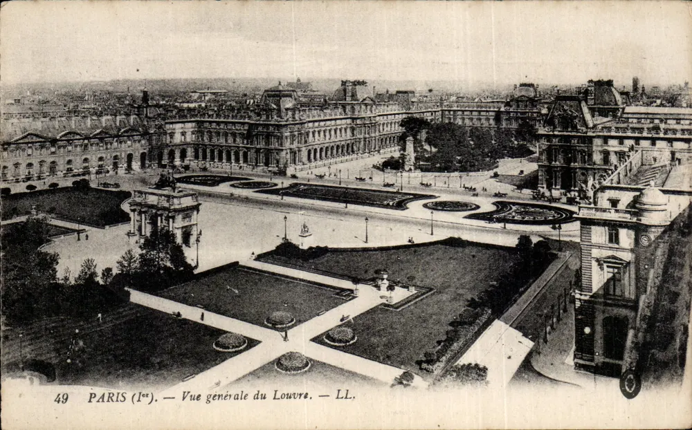 Paris (1er) — Vista geral do Louvre — LL, n°49 - Frente