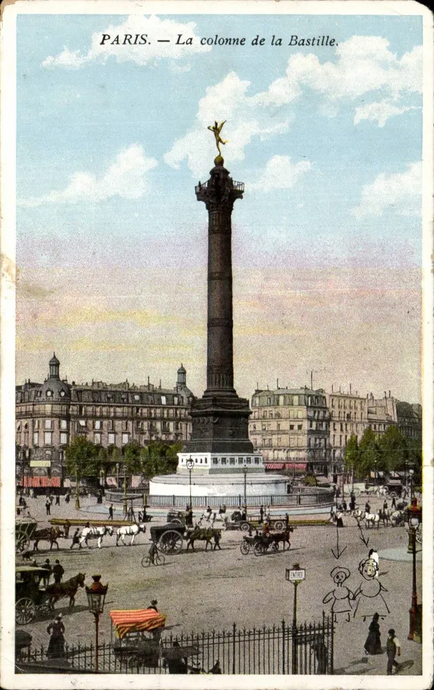 PARIS — La columna de la Bastilla. - Anverso